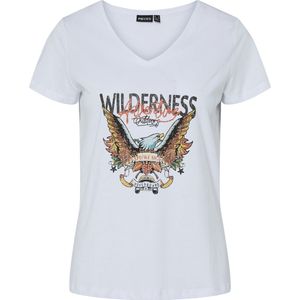 Pieces Gabriella T-shirt Met Korte Mouwen Wit S Vrouw