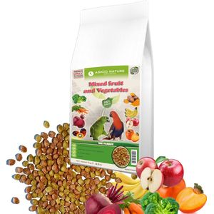 Askio Nature Fruitblend 3kg - Papegaaien Pellets - 100% Natuurlijk - Vogelvoer - Biologisch Papegaaien voer -