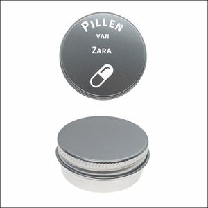 Pillen Blikje Met Naam Gravering - Zara