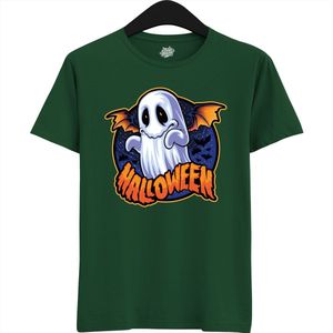 Spooky Scary Ghost - Halloween Spook Dames / Heren Unisex Shirt - Grappig Kostuum Shirt Idee Voor Volwassenen - T-Shirt - Unisex - Bottle Groen - Maat 4XL