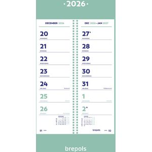 Brepols Week Omlegkalender 2026 - 20x31cm