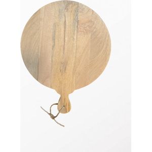 by Mooss - Broodplank - Tapas plank - Kaasplank - Rond - Handvat - Serveren - Hout - 40 cm - Middel