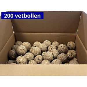 Famiflora mezenbollen zonder Net - 200 Vetbollen à 85 gram - Voedzame Traktatie voor Tuinvogels