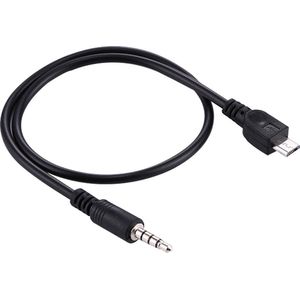 Let op type!! 3.5mm Male naar Micro USB Male Audio AUX Kabel  Lengte: over 40cm(zwart)