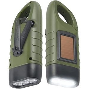Emergency Zaklamp Hand Crank LED Zaklamp - Energie Oplaadbaar - Camping Hiking - 2 Stuks