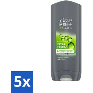 Dove - Douchegel - Men+ Care Extra Fresh - Verfrissend - 400 ml - Bulkverpakking - 5 stuks