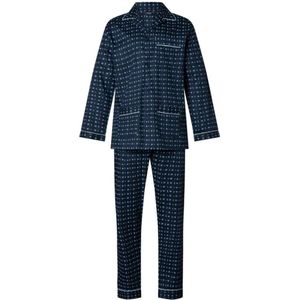 Gentlemen - klassieke heren pyjama 9420 met doorknoop - 100% katoen - navy - maat 50