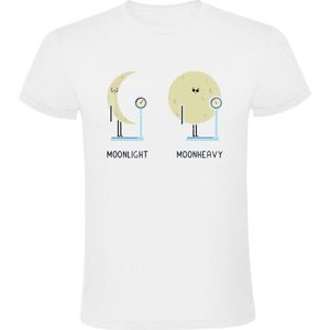 Moonlight Moonheavy Heren T-shirt - maan - woordgrap - zwaar - taal - ruimte - fitness - afvallen - shirt