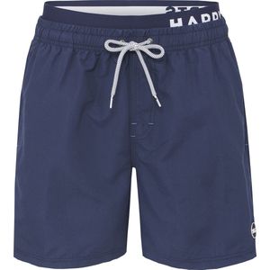 Happy Shorts Zwemshorts Heren Dubbele Waistband Effen Navy Blauw - Maat XXL - Zwembroek