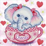 DIAMOND DOTZ Charity Elephant - Diamond Painting - 7.756 Dotz - 30x30 cm