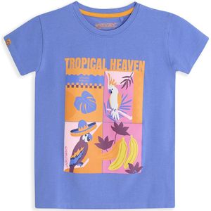 4PRESIDENT T-shirt meisjes - Baja Blue - Maat 104 - Meiden shirt