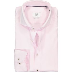 ETERNA 1863 slim fit casual Soft tailoring overhemd - twill heren overhemd - roze - Strijkvriendelijk - Boordmaat: 41