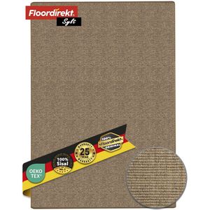 FLOORDIREKT Tapijt op Maat Gemaakt Sylt - Gemaakt van Sisal - Brug voor Binnenruimtes - Modern Woonvloerkleed - Kurk - 100 x 400 cm