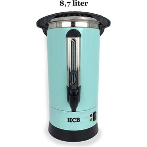 HCB® - Professionele Horeca Percolator - 8,7 liter - 55 kopjes - 230V - RVS / INOX - Elektrisch koffiezetapparaat - Volautomatische koffiemachine - 30x25x50.5 cm (BxDxH) - 2.7 kg