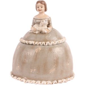 Baroque - Decoratief beeld of figuur - Box Victoriaanse dame resin 32 cm - 32x26x23 - polyresin