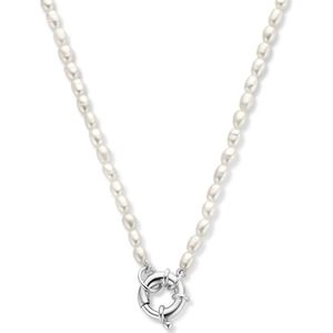 Parte Di Me Brioso Cortona Dames Ketting/Parelketting Zilver - Wit/Zilver