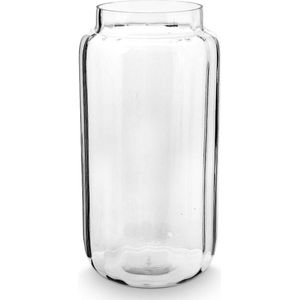vtwonen Glazen Vaas voor Bloemen - Woondecoratie - Transparant - 16.5x32cm