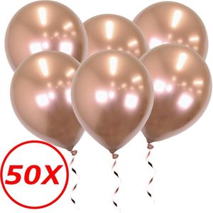 Rose Goud Ballonnen Verjaardag Versiering Rose Gouden Helium Ballonnen Bruiloft Rose Gouden Feest Versiering 50 stuks