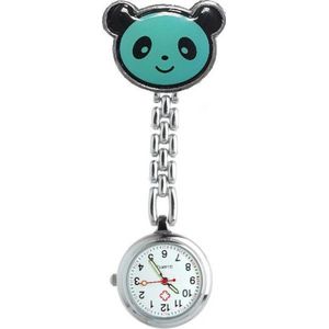 Fako® - Verpleegstershorloge - Zusterhorloge - Verpleegster Horloge - Panda - Groen