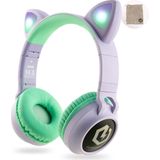 PowerLocus Buddy Draadloze On-Ear Koptelefoon voor Kinderen - Paars/Teal