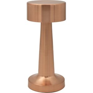 Luxus Tafellamp Touch - Sara - Rosé - H21 x Ø9 - Tafellamp - Terraslamp - Bureaulamp - LED - Oplaadbaar - Dimbaar - Draadloos - Industrieel en modern - Op batterijen - Nachtlamp voor de slaapkamer - Tafellamp voor binnen en buiten