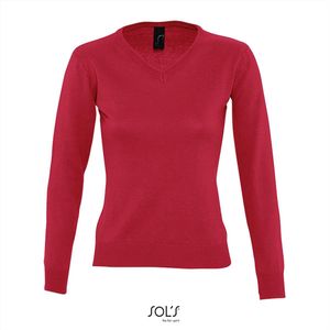 SOL'S Women´s V-Neck Sweater Galaxy L411 - Red - M