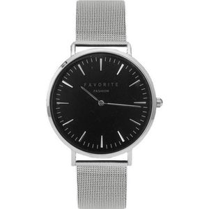 Navarra Black / Silver Mesh 2.0 Horloge | Zwart & Zilverkleurig | Mesh band | Luxe Giftset/Cadeauset