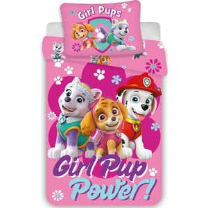 PAW Patrol BABY Dekbedovertrek Girl Pup Power - 100 x 135 cm - Katoen