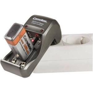 Camelion Reislader voor 2 x AA/AAA of 1x 9V, opvouwbare plug