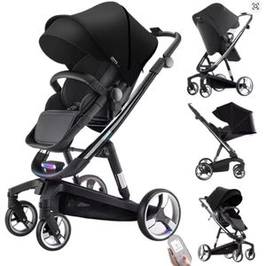 High-Tech AI 3-in-1 Power-Assist Stroller/Kinderwagen: Auto-Brake 0,3 s • Obstacle Avoidance • RGB Veiligheidslicht - Zelfrijdende kinderwagen met Follow-Me & 50 W bergop-ondersteuning