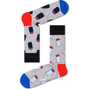 Happy Socks Salt N Pepper Sock - grijs met zout en peper - Unisex - Maat: 41-46