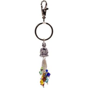 Yogi & Yogini naturals Sleutelhanger chakra boeddha (14 cm)