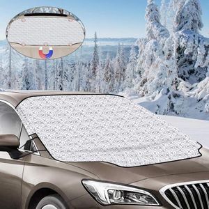 Voorruitafdekking magnetische bevestiging opvouwbaar - auto winterafdekking vorst sneeuw uv-straling zon - 147 x 116 cm