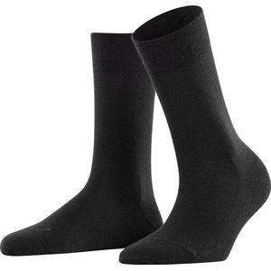 FALKE Sensitive Berlin comfort band, geschikt voor diabetici katoen merinowol duurzaam sokken dames zwart - Maat 39-42