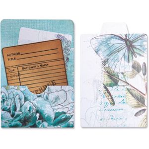 Sizzix Thinlits Die Set Library Pocket ATC Card & Tabs 5stuks