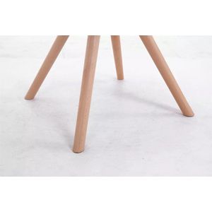 In And OutdoorMatch Bezoekersstoel Ernestina - Lichtgrijze stoffen stoel - Set van 1 - Met rugleuning - Vergaderstoel - Zithoogte 45cm