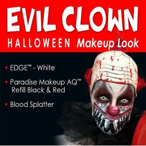 Complete Schmink Kit - Evil Clown (met stap-voor-stap instructiefilmpje)
