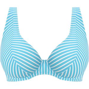 Freya JEWEL COVE UW HIGH APEX BIKINI TOP Dames Bikinitopje - Stripe turquoise - Maat 70G