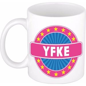 Yfke naam koffie mok / beker 300 ml - namen mokken