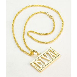 Metalen party ketting - DIVA - Goudkleurig