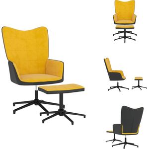 vidaXL Relaxstoel - - Meubelen - 62x68x98 cm - Mosterdgeel - Fauteuil