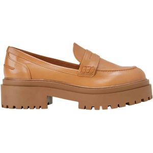 Mangará Dames schoenen Carvalho Geitenleer - 6cm Blokhak - Bruin - Maat 37