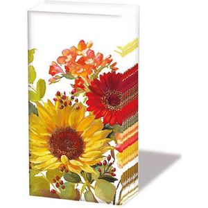 Ambiente - 6 Pakjes zakdoeken - Sunny Flowers Cream