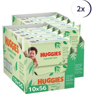 Huggies billendoekjes - Natural Care - 20 x 56 stuks - 1020 doekjes - voordeelverpakking