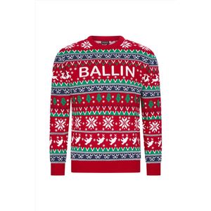 Ballin Est. 2013 Kersttrui Rood Maat M