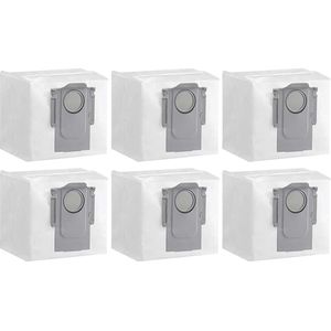 6x Stofzuigerzakken Geschikt voor Xiaomi Roborock Q5, Q5+, Q7, Q7+, Q7 Max, Q7 Max+, S7 MaxV Ultra, S7 Max Ultra, S7 Pro Ultra, S8+ en S8 Pro Ultra
