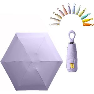 Opvouwbare mini-paraplu, outdoor, uv-bescherming, creatieve ringgreep, zonwering, klein, voor koffer, zakparaplu, coating tegen vochtschade, voor dames en kinderen, reizen