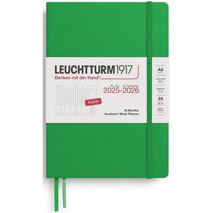 Leuchtturm1917 A5 Medium Academic Week Planner 2025/2026 (18 mnds) hardcover Spring Leaf