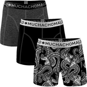 Muchachomalo Spirits Heren boxershort - 3 pack - Print/Zwart/Grijs - Maat XL