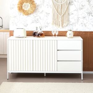 Sweiko Dressoir - Verstelbare Legplanken - 3 Laden - Wit